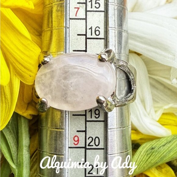 pink Quartz silver gem ring - Picture 1 of 1